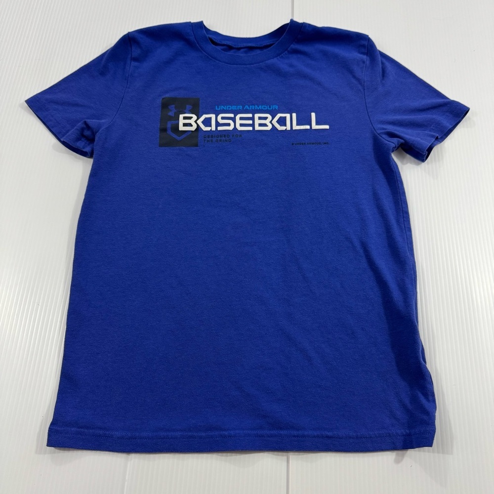 454. Kids Under Armour Royal Blue Baseball Tee‎ (YMD)